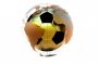 3d golen soccer ball with continents