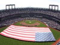 New York Mets military pregame ceremony, April 5. (overhead)